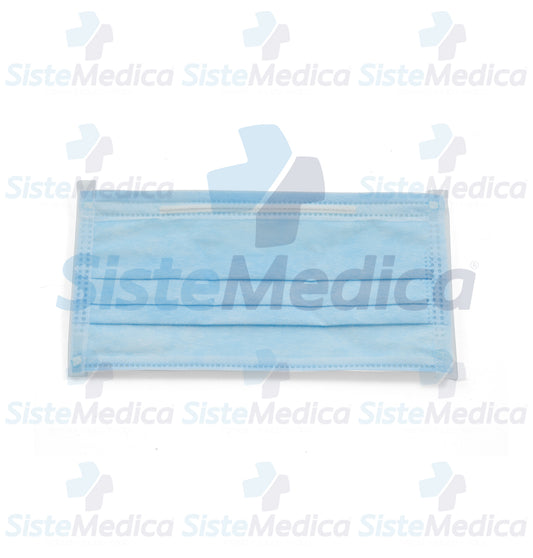 Cubrebocas quirúrgico de 3 capas termosellado caja con 50 piezas
