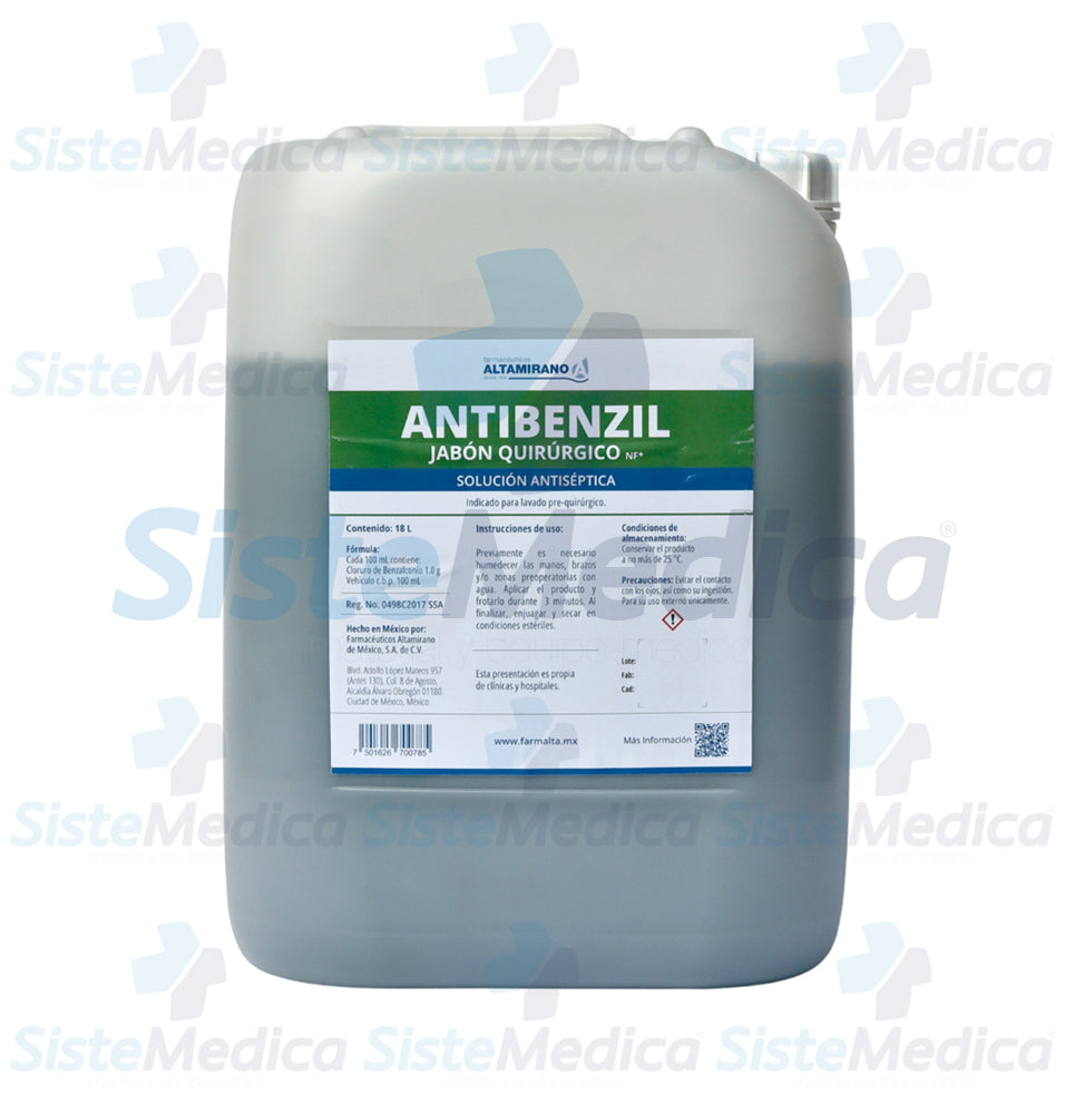 Antibenzil jabón quirúrgico NF