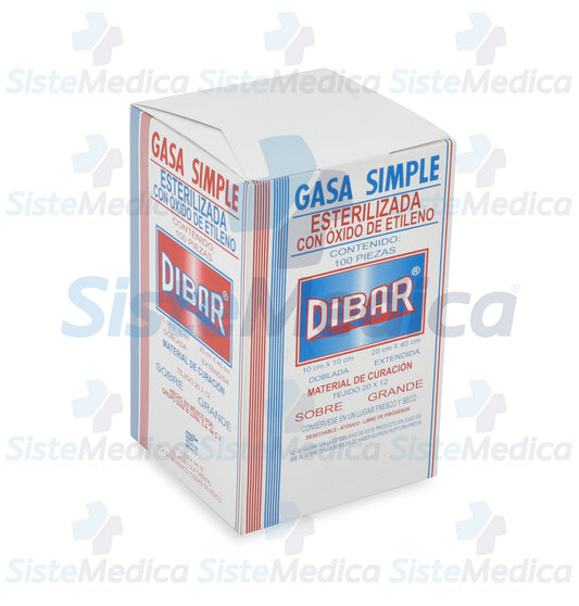 Gasa estéril 10 X 10 cm caja con 100 piezas