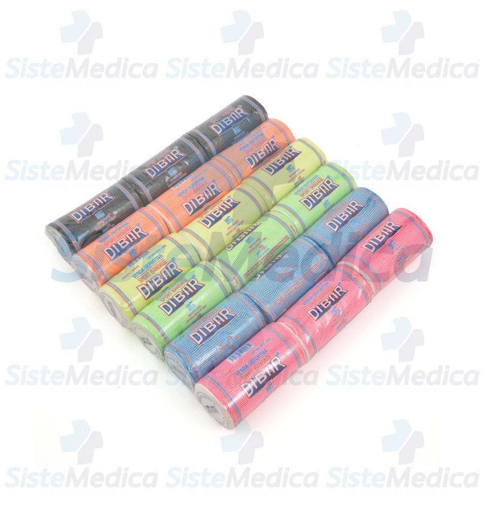 Venda deportiva elástica de media compresión en colores