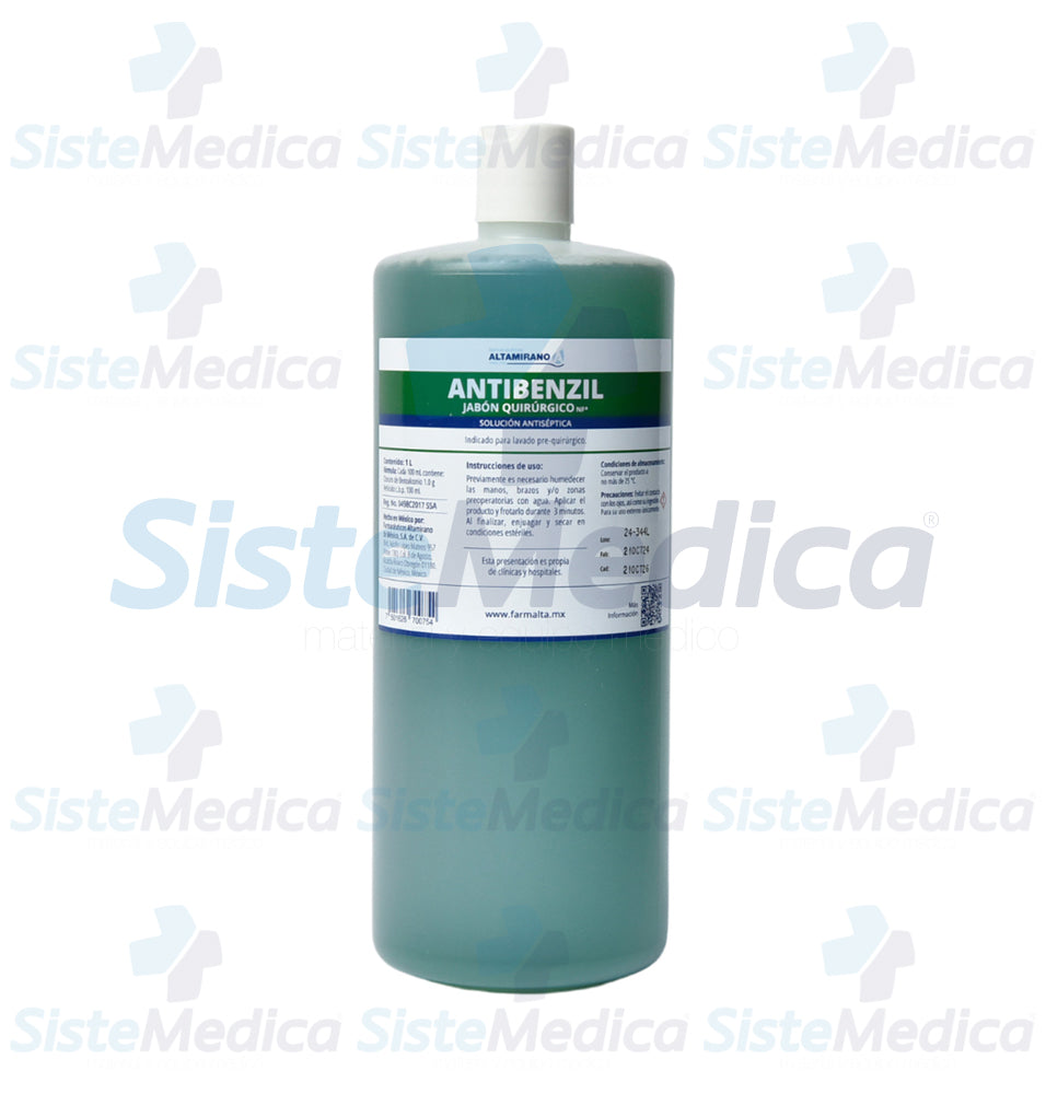 Antibenzil jabón quirúrgico NF