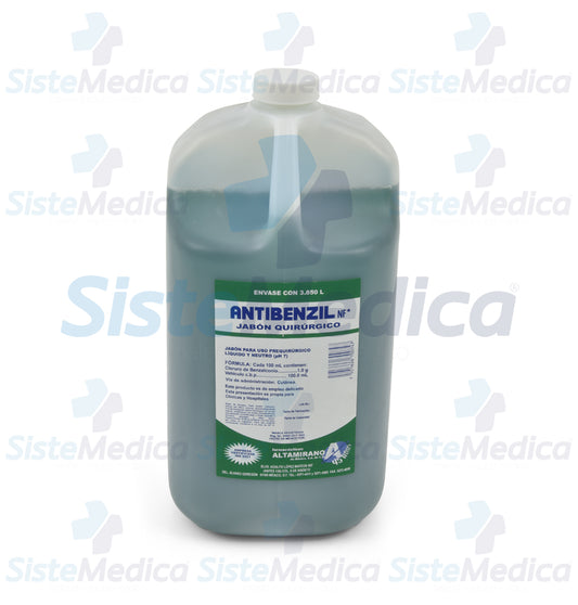 Antibenzil jabón quirúrgico NF