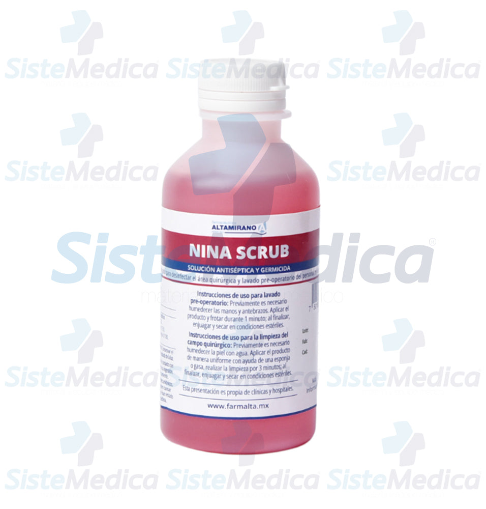 Solución antiséptica y germicida Nina Scrub
