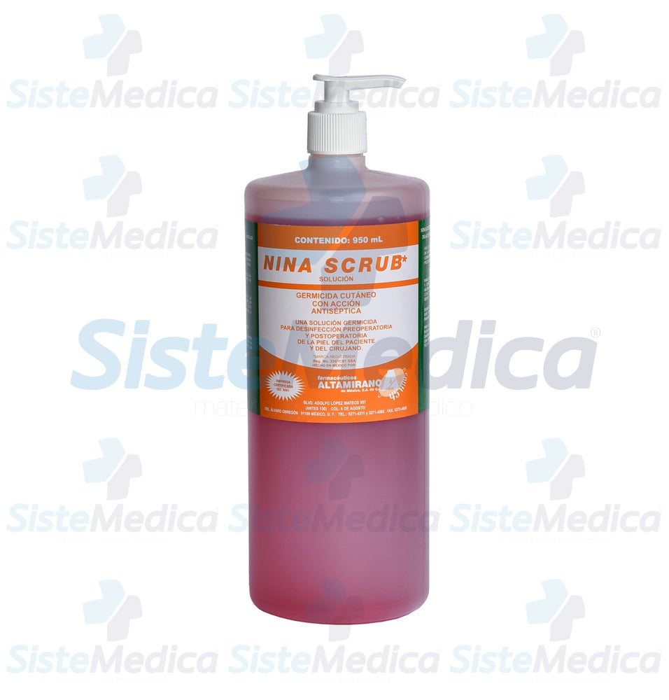 Solución antiséptica y germicida Nina Scrub