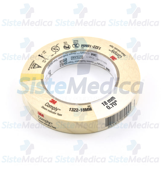 Cinta testigo de 18 mm x 55 m para esterilizar en vapor