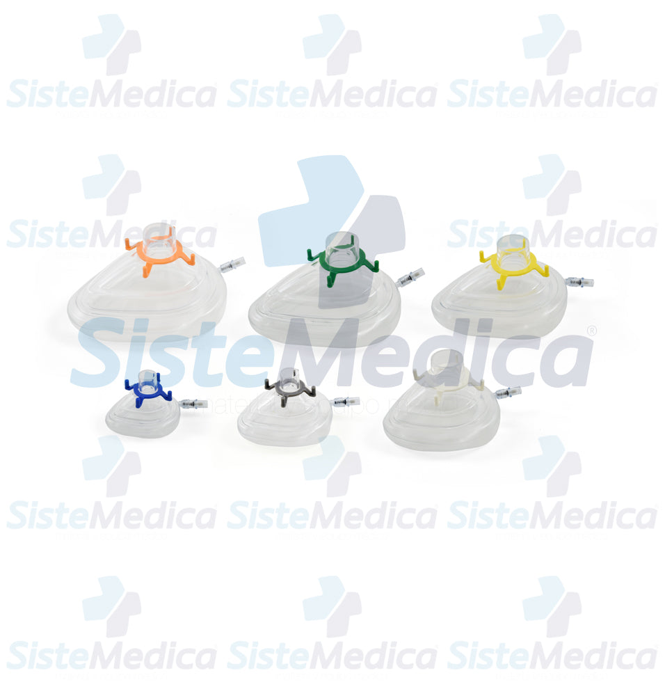Mascarilla para anestesia clásica con almohadilla neumática y válvula