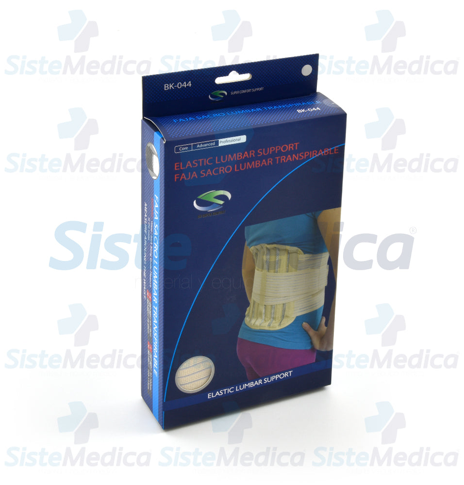 Faja sacro lumbar transitable con varillas rígidas posteriores