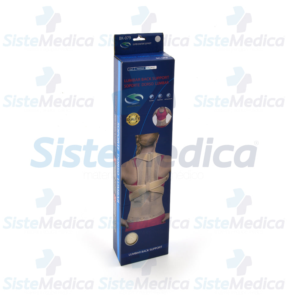 Faja dorso lumbar con varillas posteriores y cinturón abdominal
