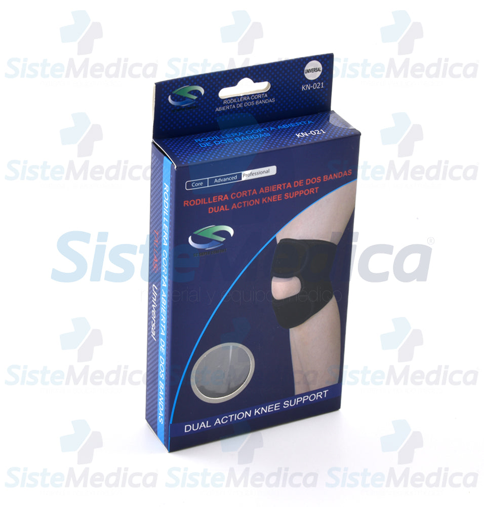 Rodillera de neopreno corta con varilla flexible