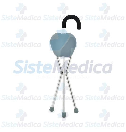 Bastón con banco con asiento ergonómico