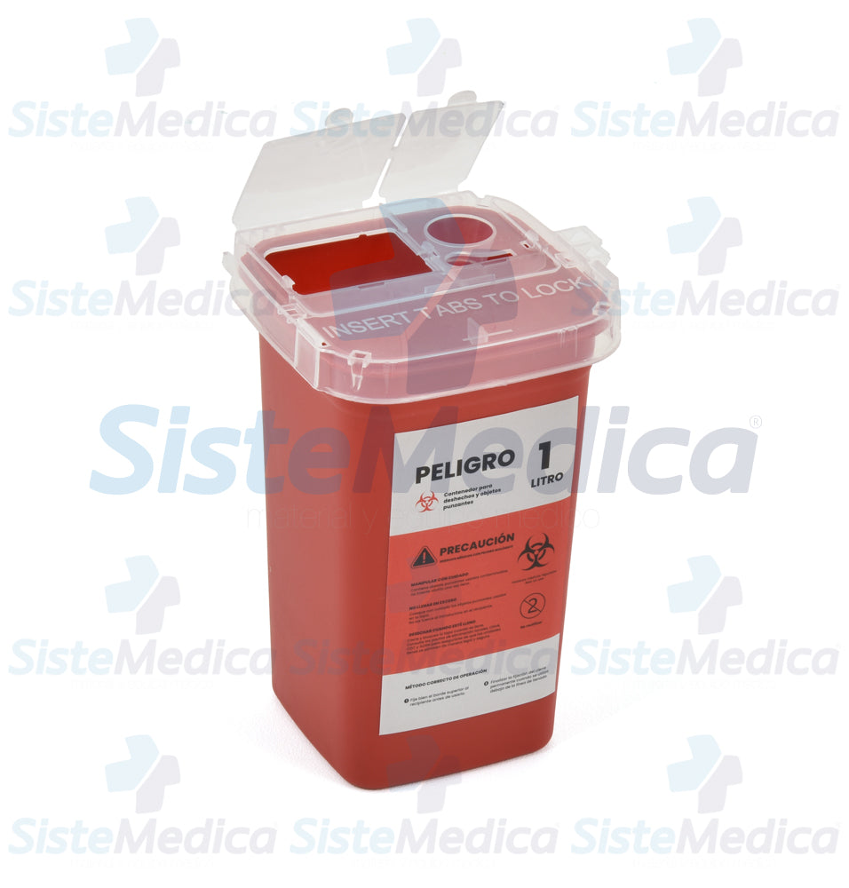 Recolector para punzocortantes de 1L