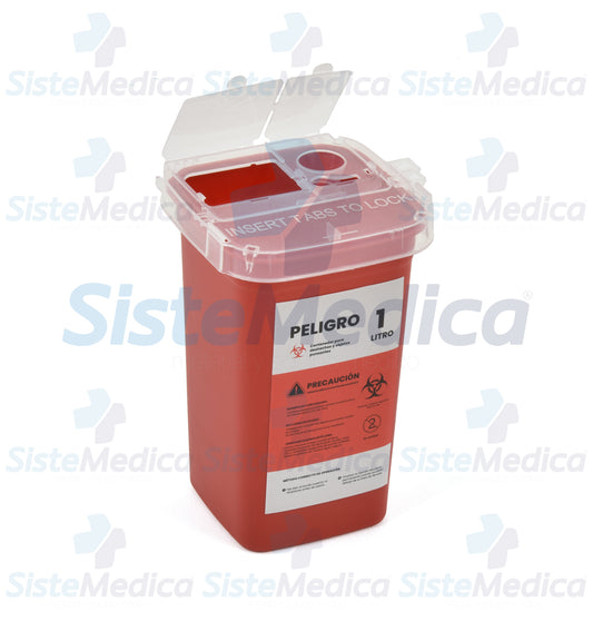 Recolector para punzocortantes de 1L