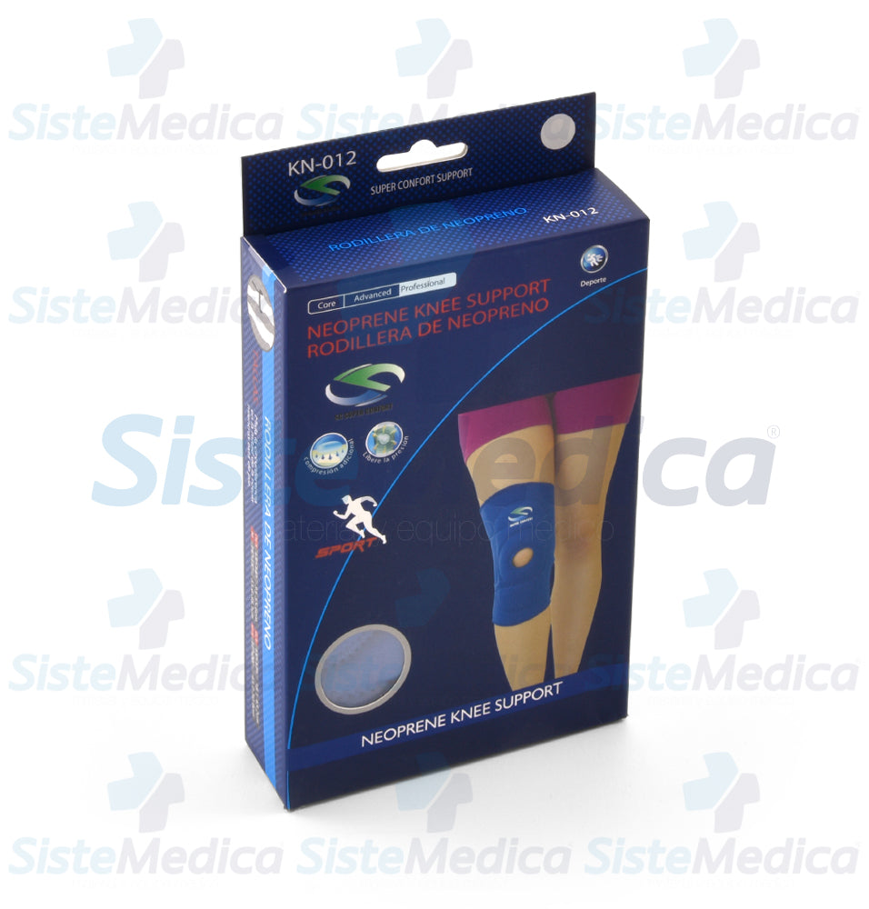 Manga rodillera de neopreno con centraje de rotula