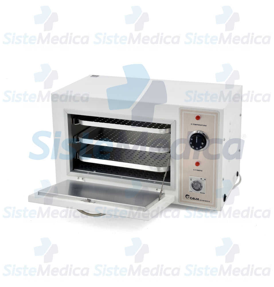 Esterilizador de calor en seco automático con capacidad de 15 Lts.