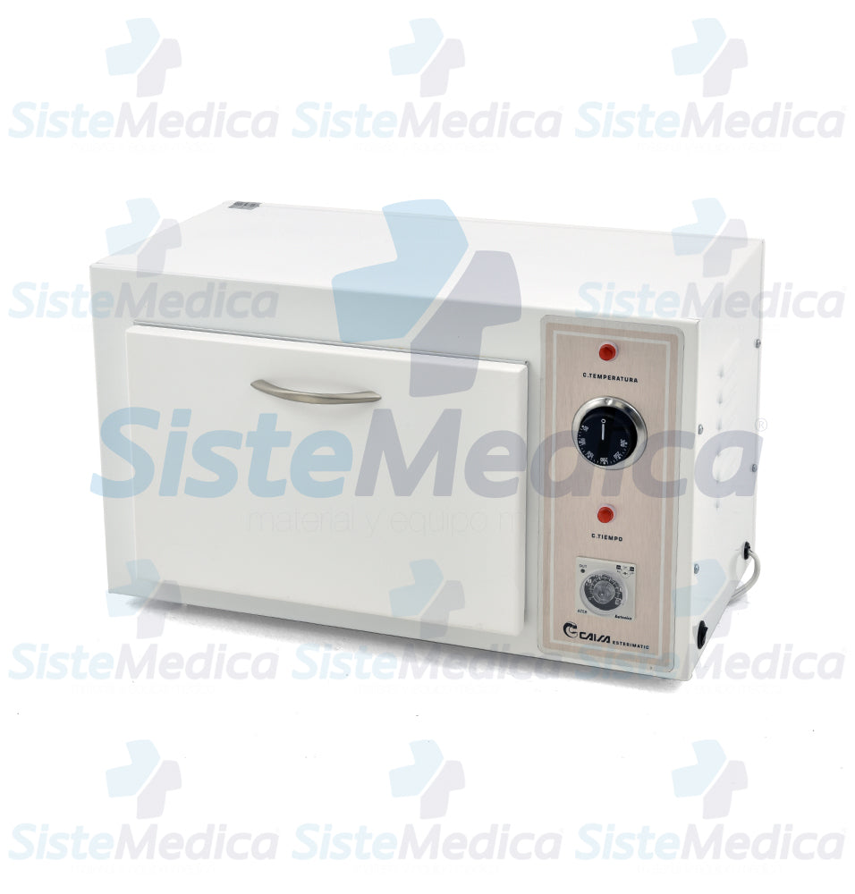 Esterilizador de calor en seco automático con capacidad de 15 Lts.