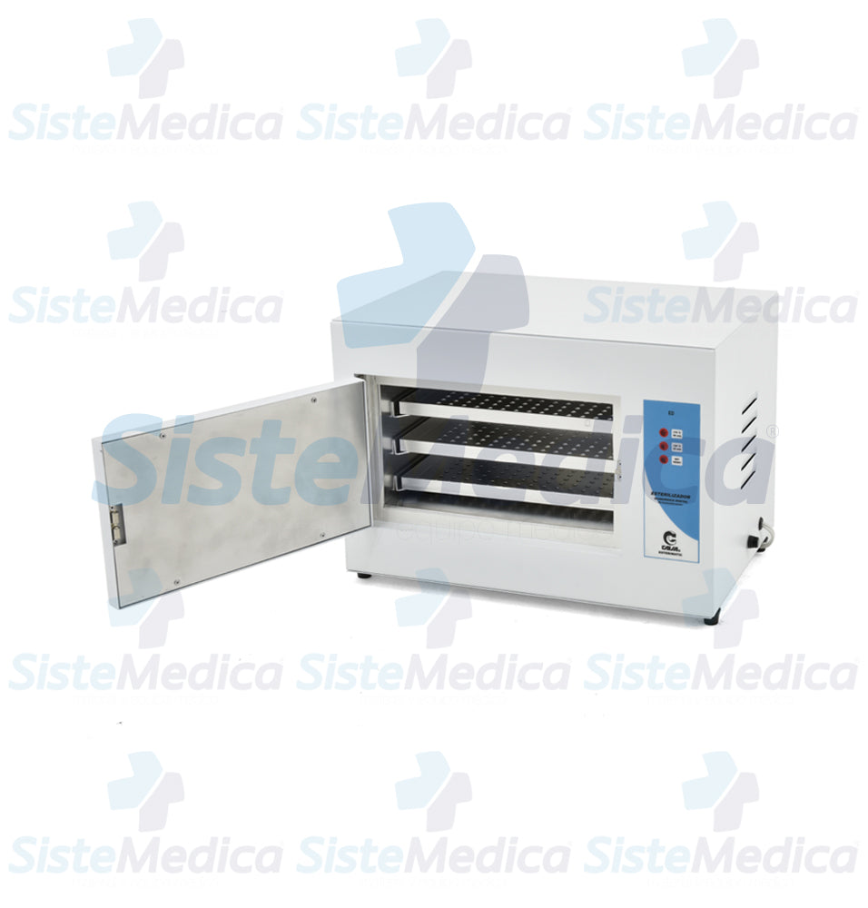 Esterilizador de calor en seco digital con capacidad de 11 Lts.