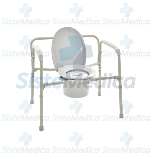 Silla cómodo bariátrica 3 en 1 plegable capacidad de 295 Kg