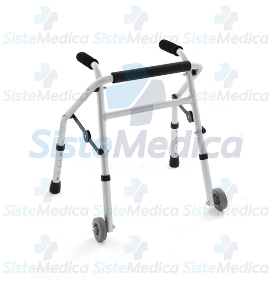 Andadera infantil plegable con ruedas de 3” altura ajustable a 5 niveles (54 - 64 cm)