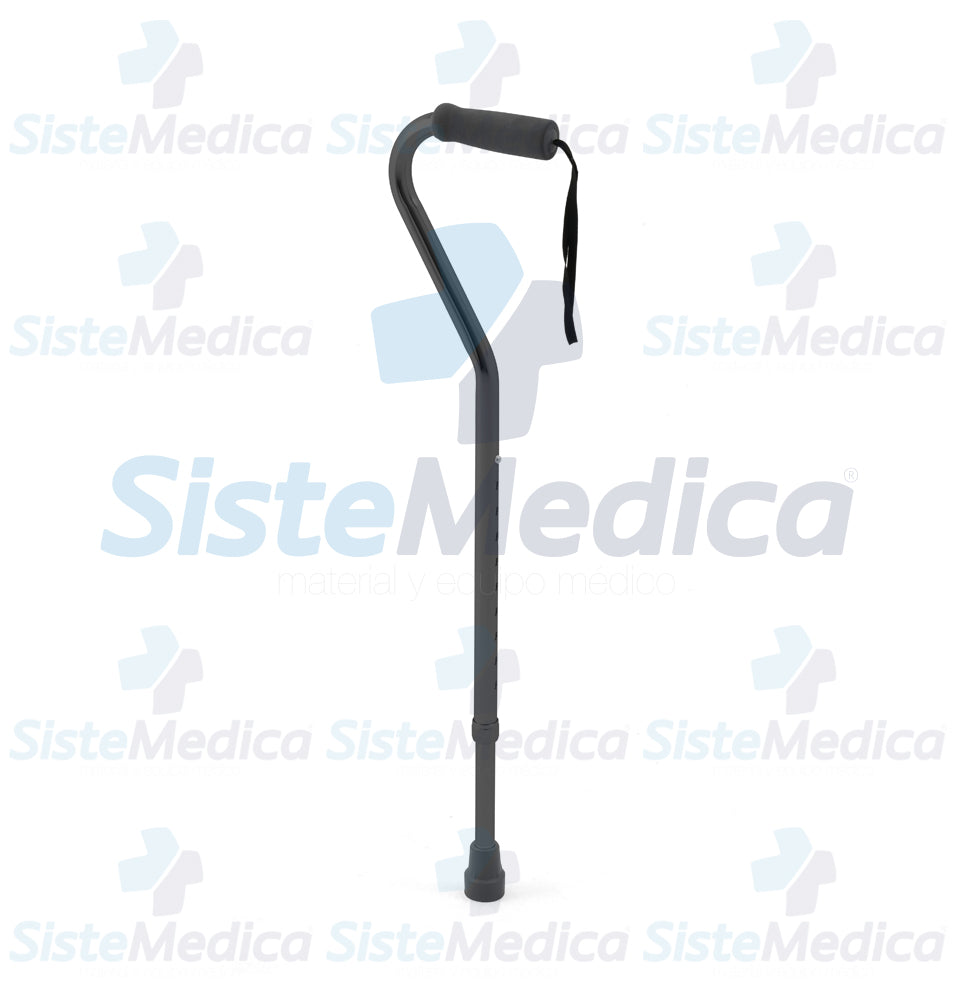 Bastón de aluminio con cuello de ganso altura variable 78 - 100 cm