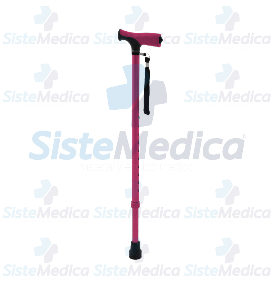 Baton de aluminio con mango tipo francés de TPR suave altura ajustable 72 - 94 cm