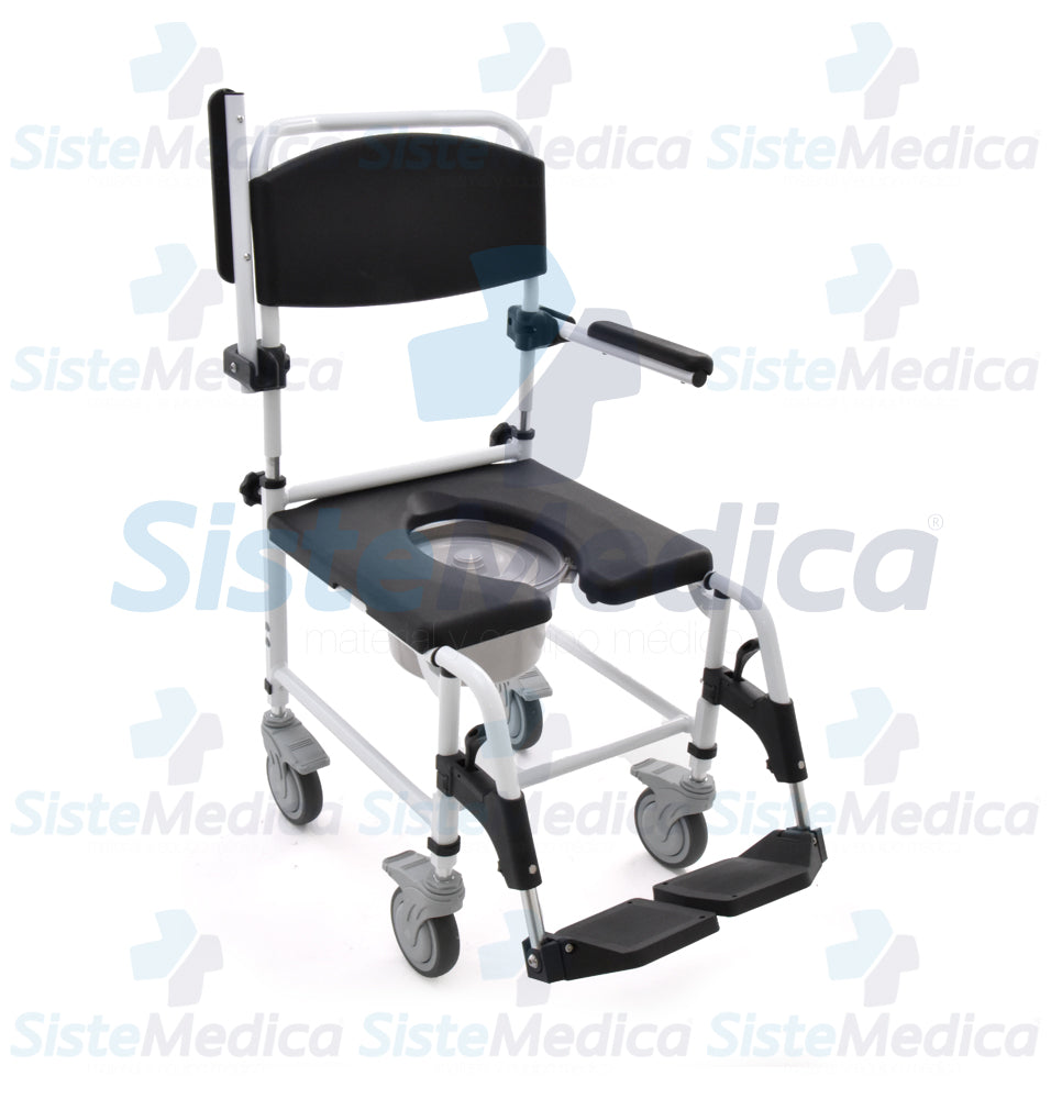 Silla cómodo ducha aluminio PU 18”