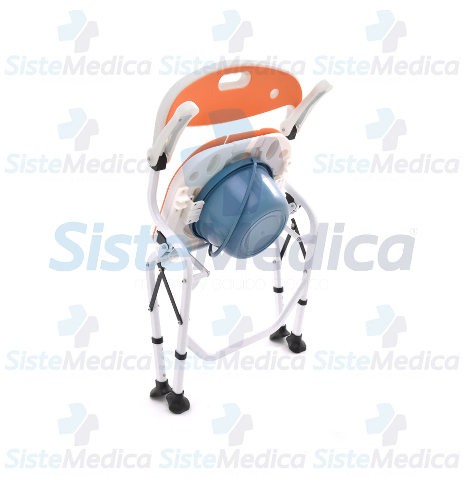 Silla ducha de aluminio con cómodo