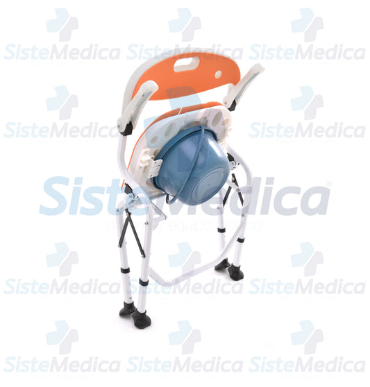 Silla ducha de aluminio con cómodo