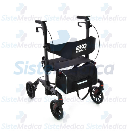 Andadera rollator de aluminio plegable