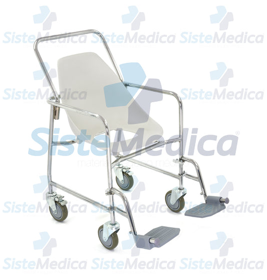 Silla de ducha tipo concha con descansa pies