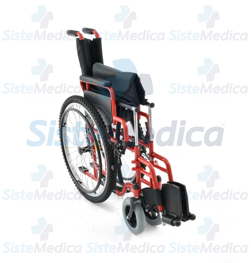 Silla de ruedas con asiento de 14” (36 cm) todo terreno descansareis desmontables ruedas frontales anchas llantas traseras neumaticas