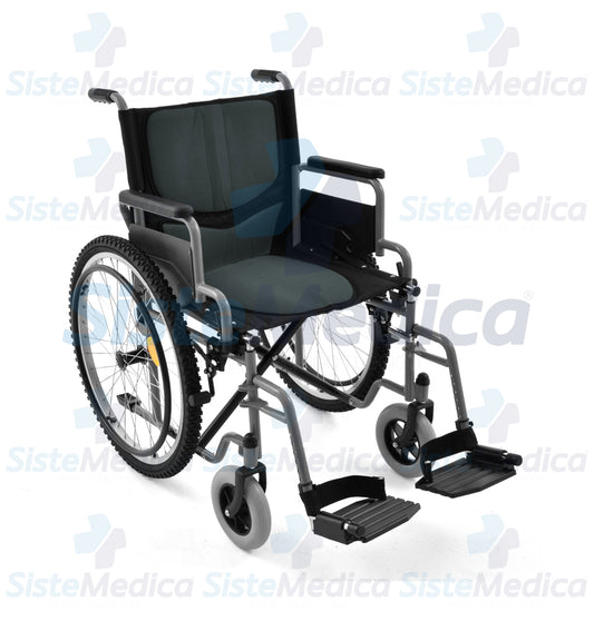 Silla de ruedas con asiento de 19” (49 cm) todo terreno descansareis desmontables ruedas frontales anchas llantas traseras neumaticas