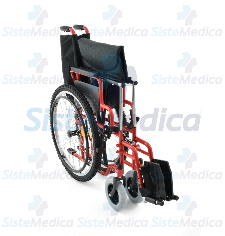 Silla de ruedas con asiento de 19” (49 cm) todo terreno descansareis desmontables ruedas frontales anchas llantas traseras neumaticas