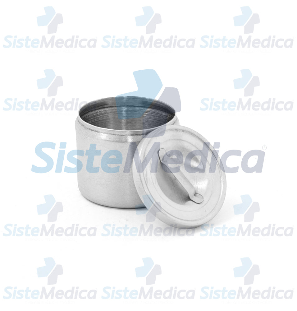 Recipiente algodonero de acero inoxidable 0.470 lts. / 1/2 qt.