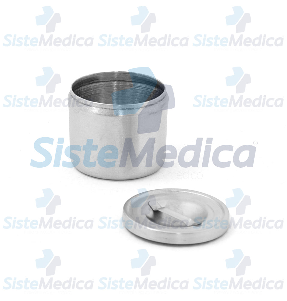 Recipiente algodonero de acero inoxidable 0.470 lts. / 1/2 qt.