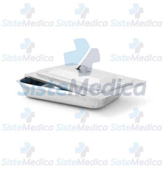 Charola para esterilización con tapa 4 x 25.5 x 16.5 cm