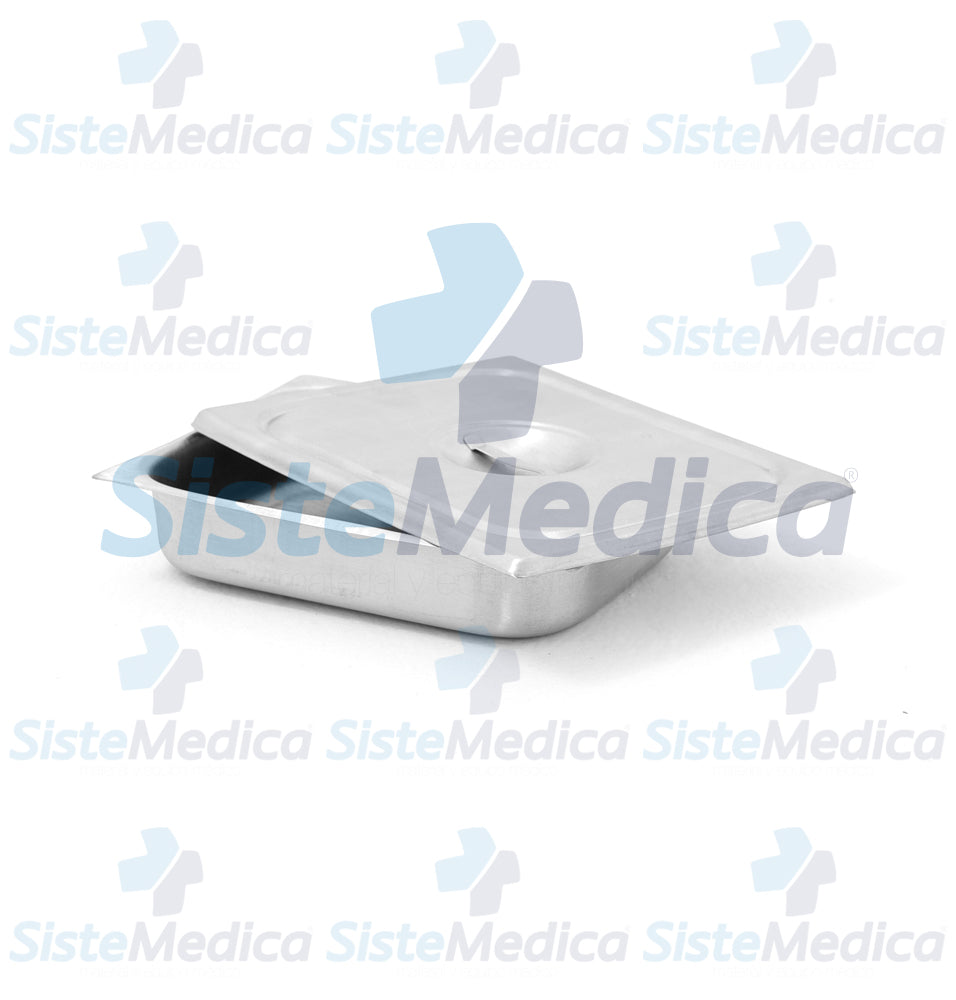 Charola para esterilización con tapa 5.3 x 27.5 x 20.8 cm