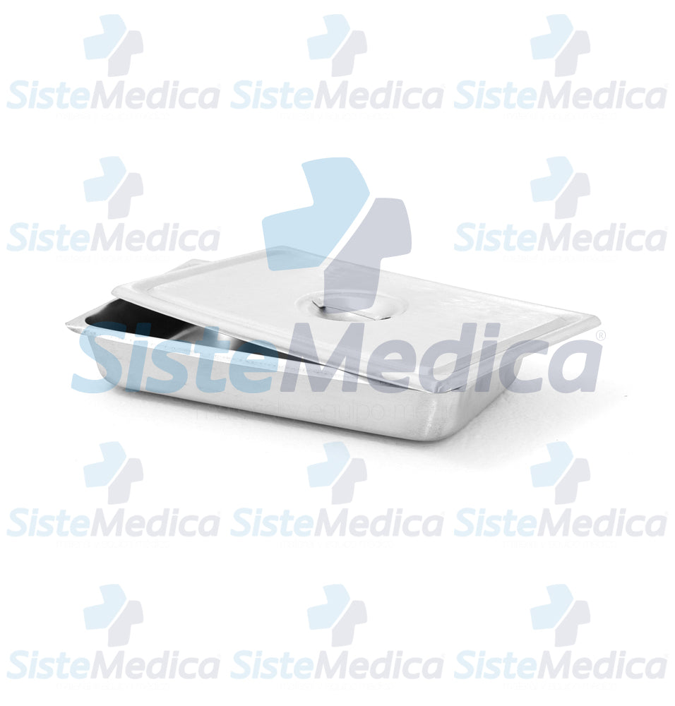 Charola para esterilización con tapa 5.0 x 31.2 x 19.5 cm