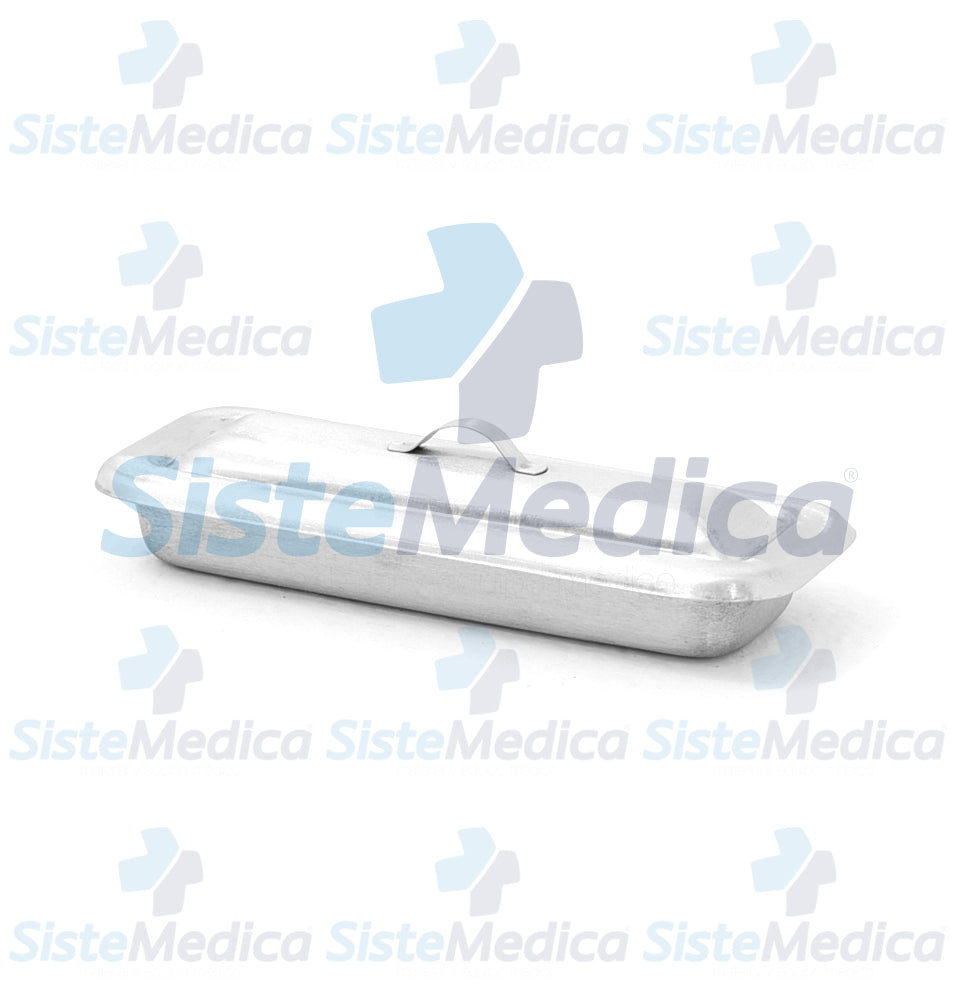 Charola para esterilización con tapa 3.5 x 21.5 x 8.0 cm