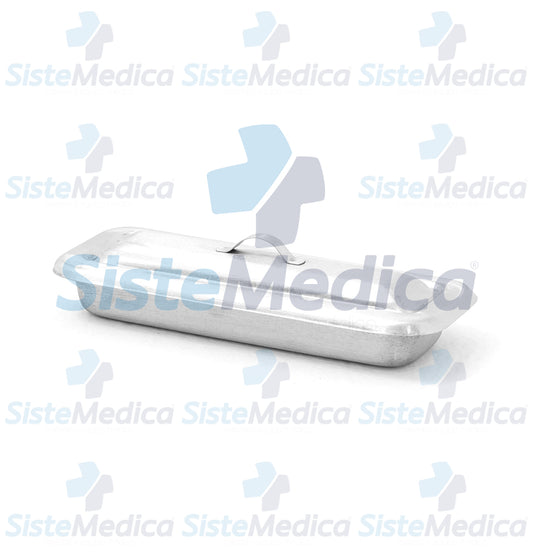 Charola para esterilización con tapa 3.5 x 21.5 x 8.0 cm