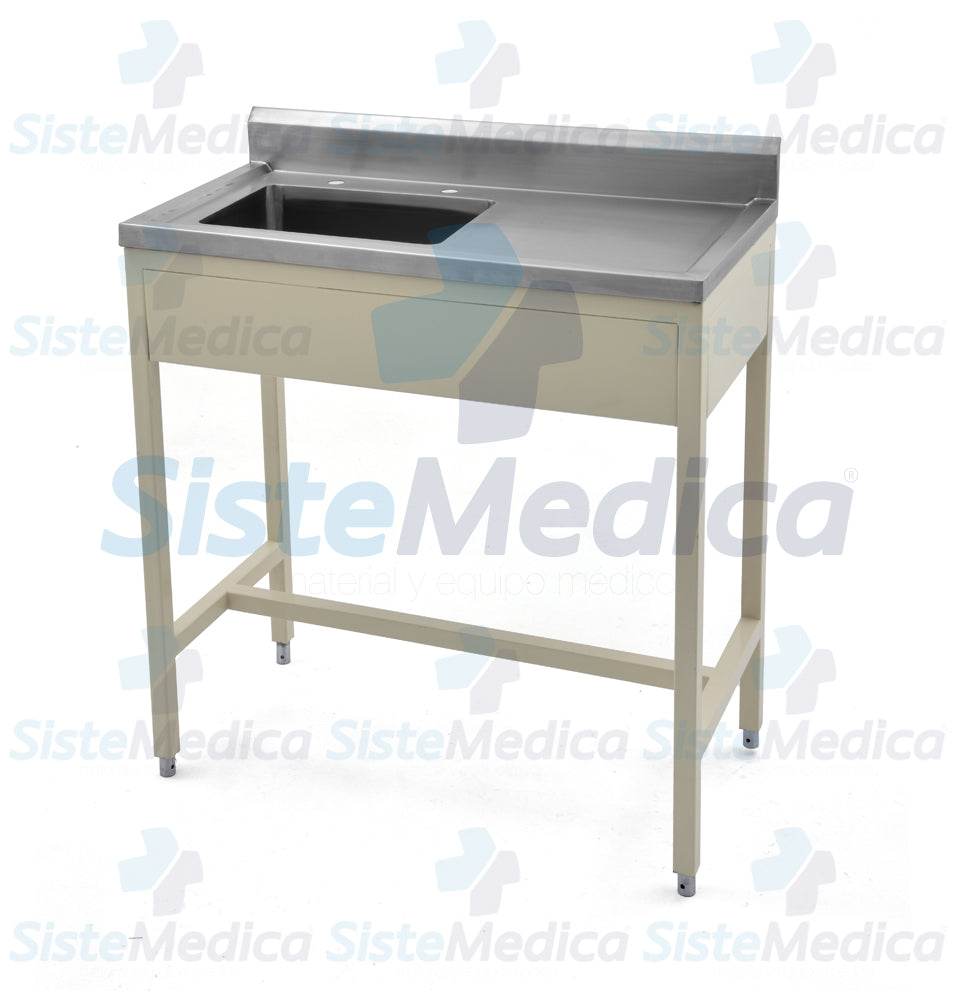 Lavabo Pasteur con cubierta de acero inoxidable