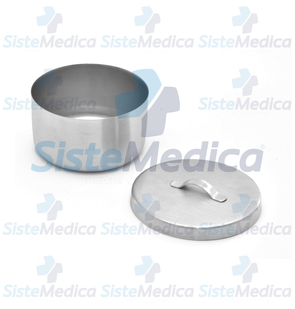Recipiente algodonero de acero inoxidable 500 ml / 2 1/2 qt