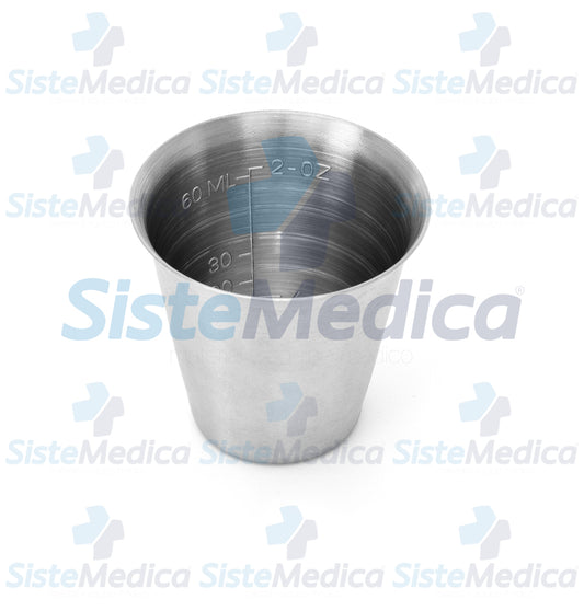 Vaso graduado de acero inoxidable 60 ml  / 2 oz