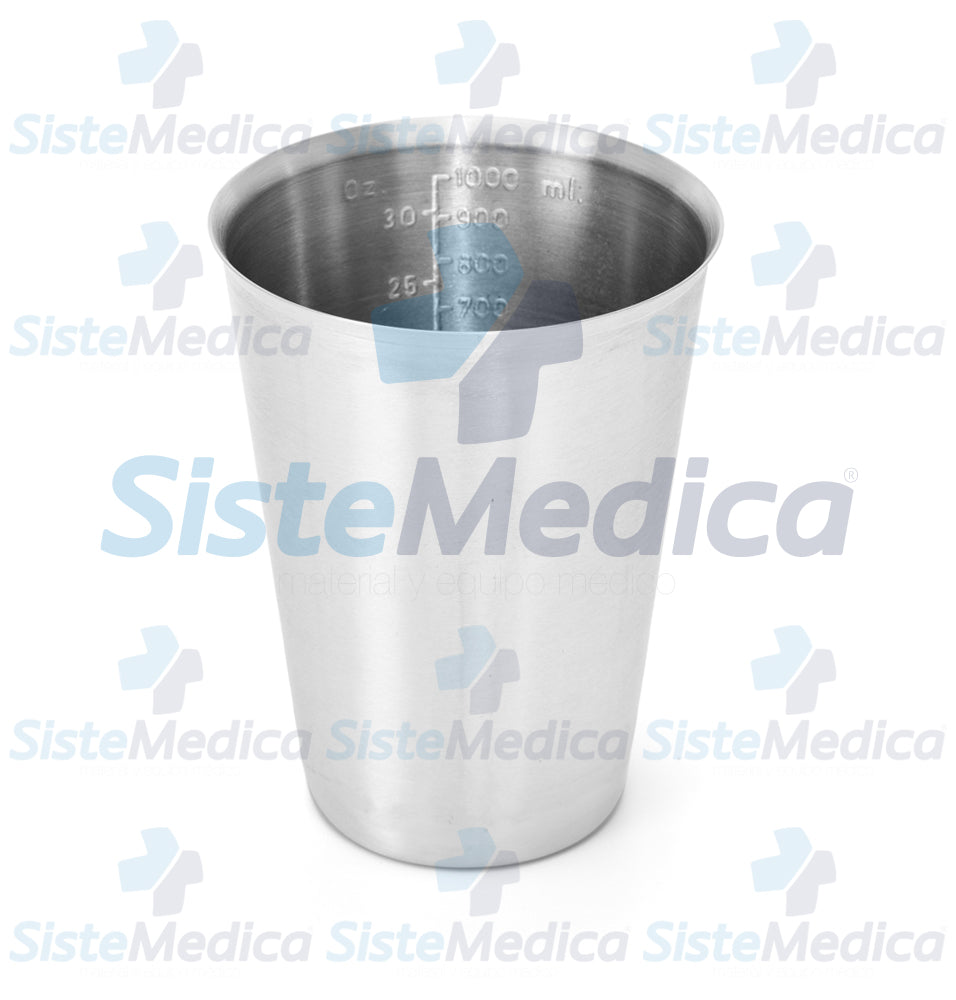 Vaso graduado de acero inoxidable 1 L / 30 oz