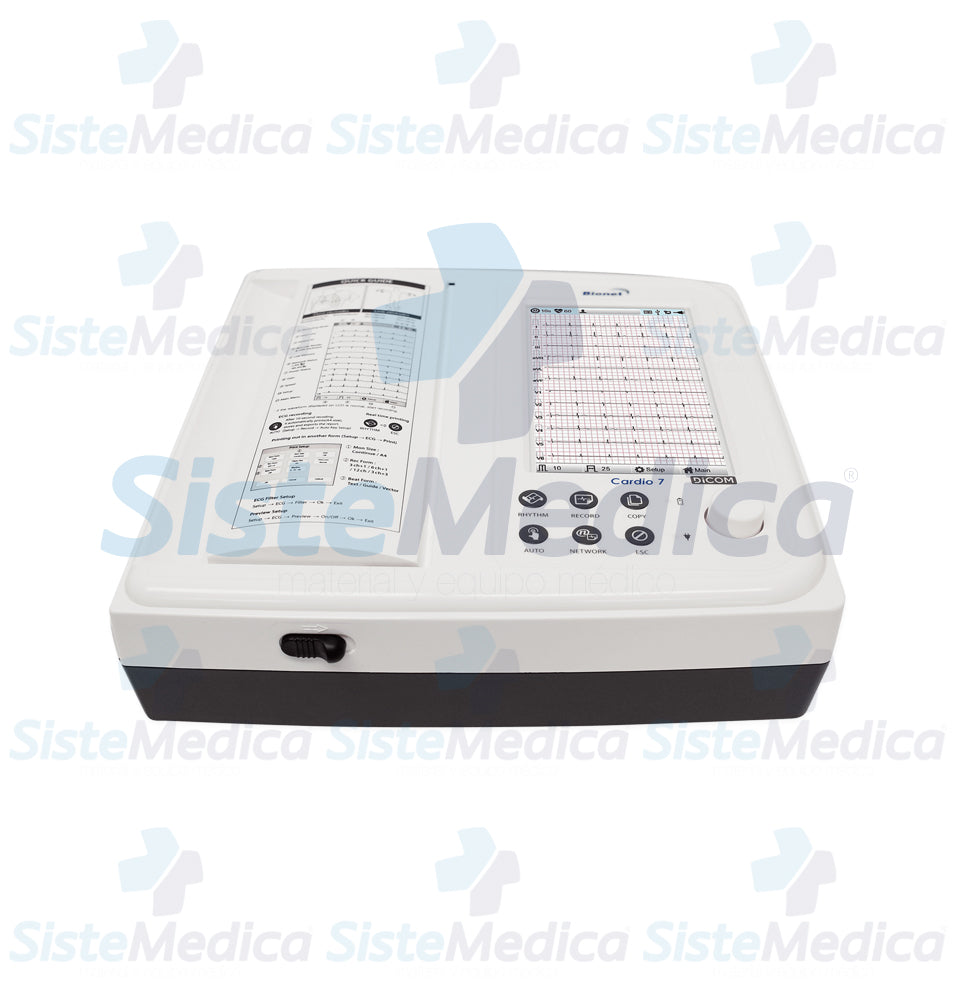 Electro cardiógrafo ECG / EKG de 12 canales con pantalla táctil de 7”