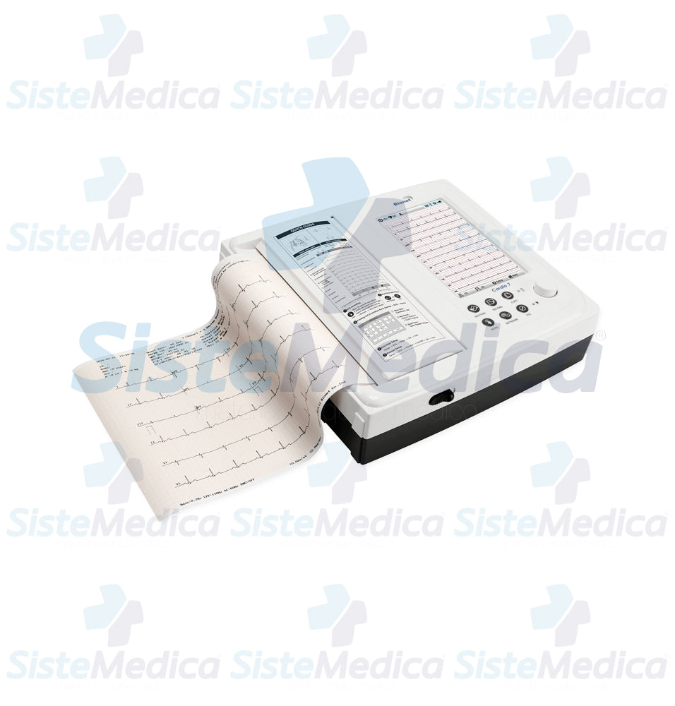 Electro cardiógrafo ECG / EKG de 12 canales con pantalla táctil de 7”