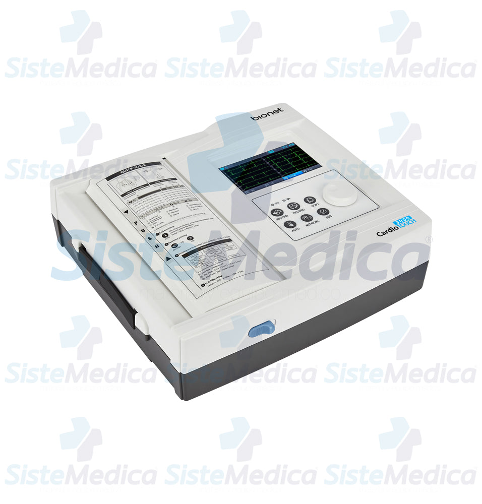 Electro cardiógrafo ECG / EKG de 12 canales con pantalla táctil de 4.3”