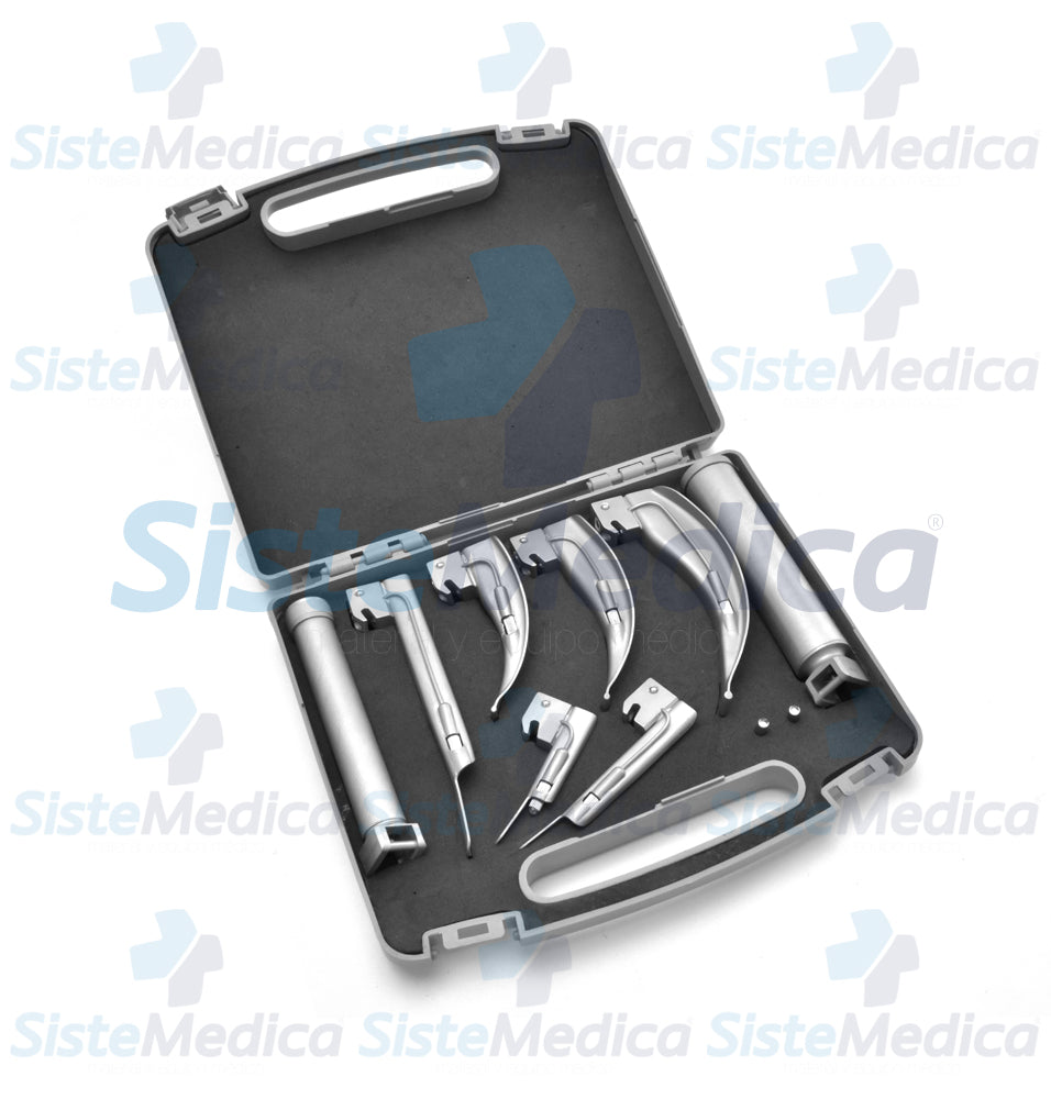 Estuche de laringoscopio con 6 hojas