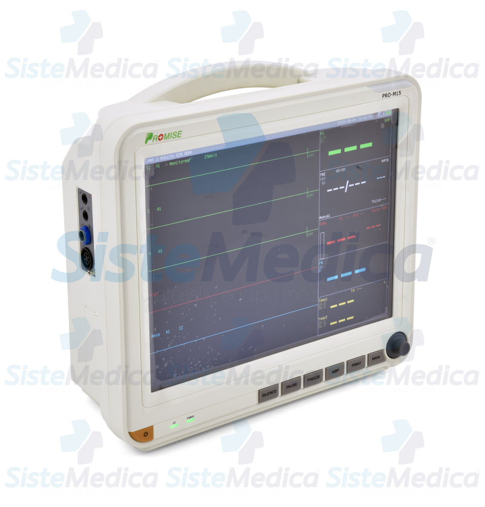 Monitor de paciente con pantalla táctil de 15” para adulto / pediátrico / neonatal