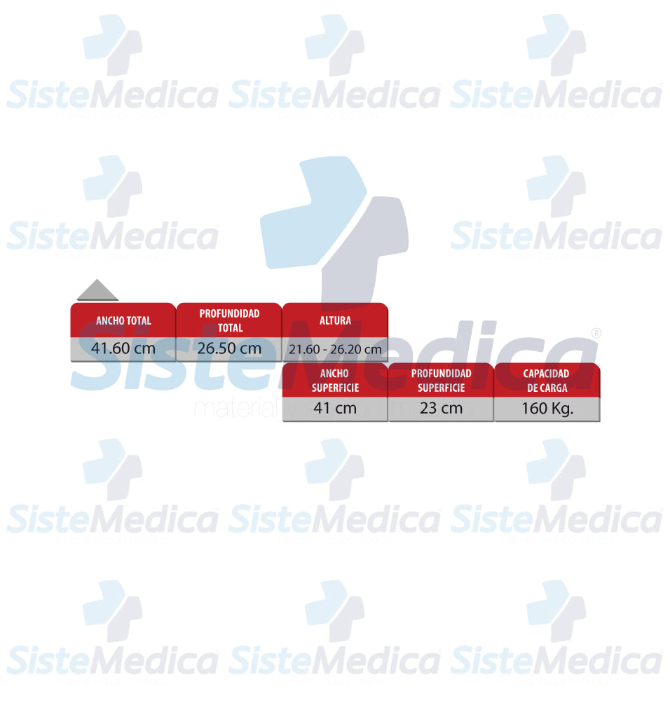 Banqueta escalerilla de altura variable