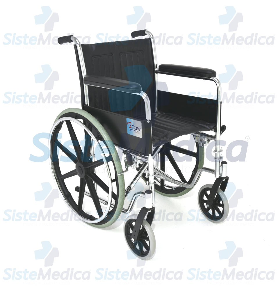 Silla de ruedas de lujo descansa brazos largo fijo, eleva piernas